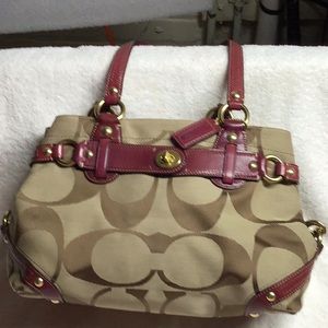 Coach Signature Jacquard print purse